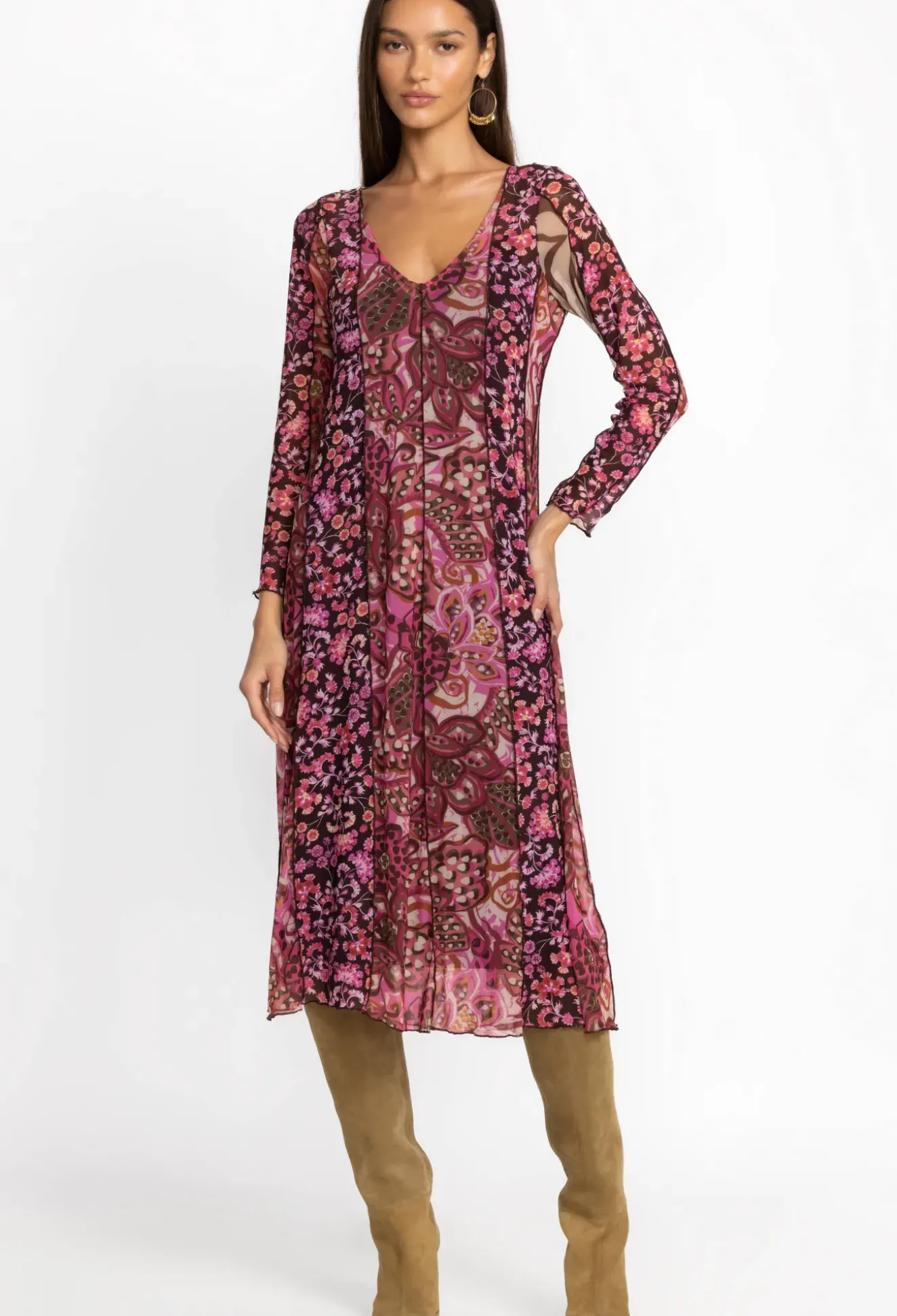 Agatha Mesh Midi Dress