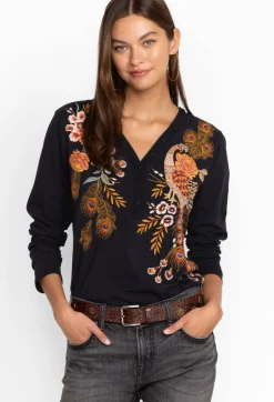 Ananke Button Neck Long Sleeve Tee