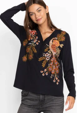 Ananke Button Neck Long Sleeve Tee