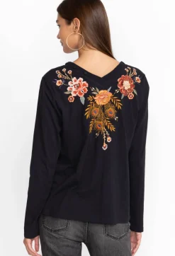 Ananke Button Neck Long Sleeve Tee