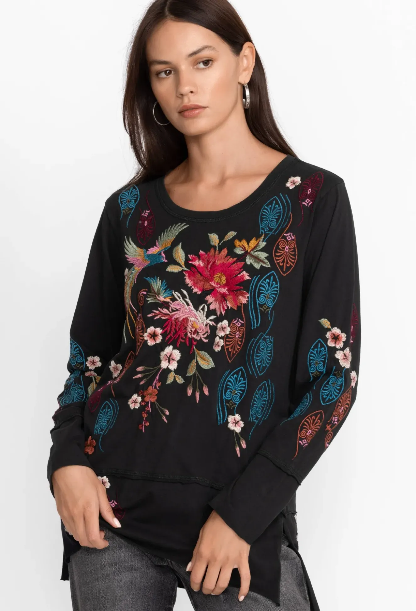 Ashira Raw Seam Long Sleeve Tee