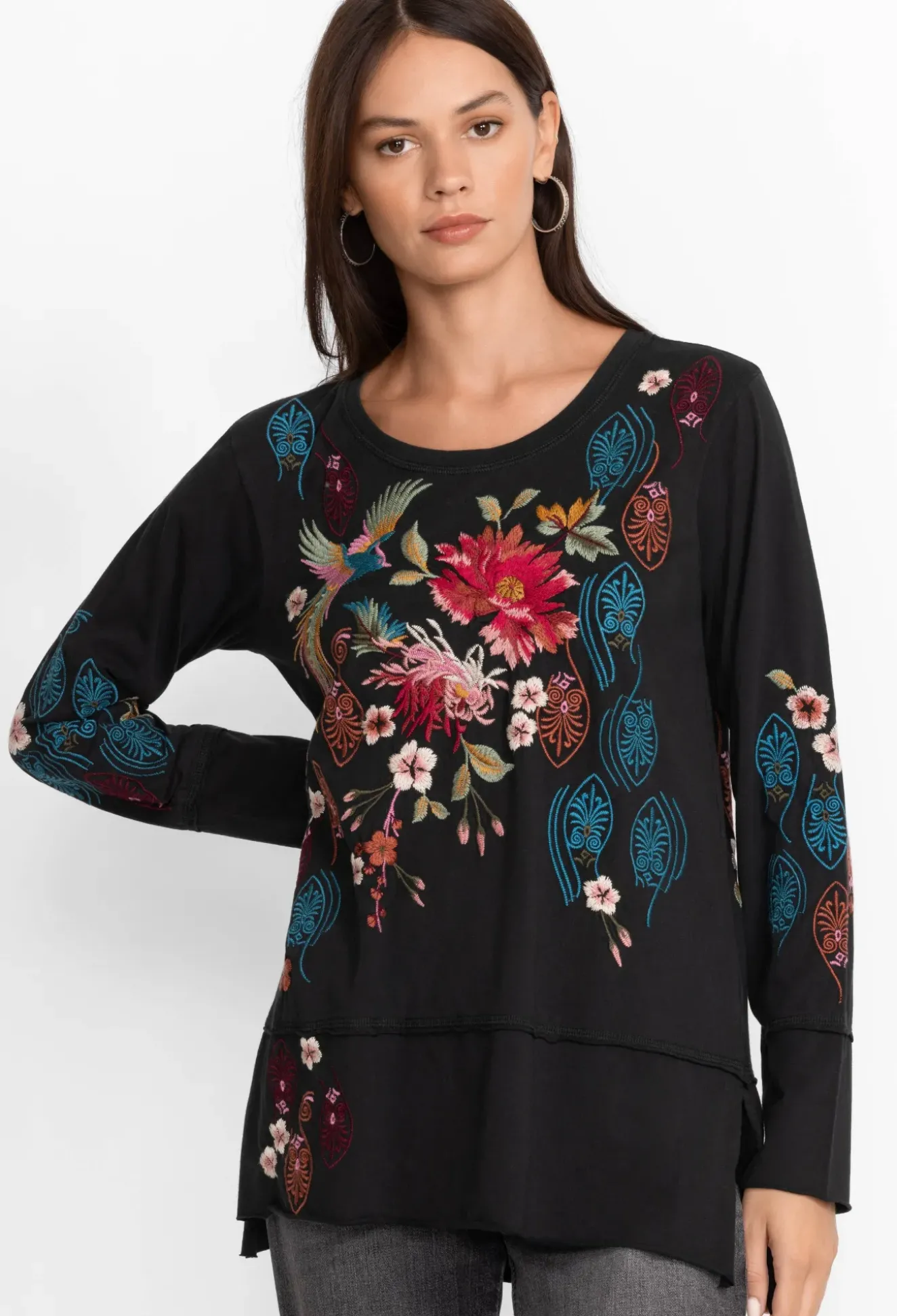 Ashira Raw Seam Long Sleeve Tee