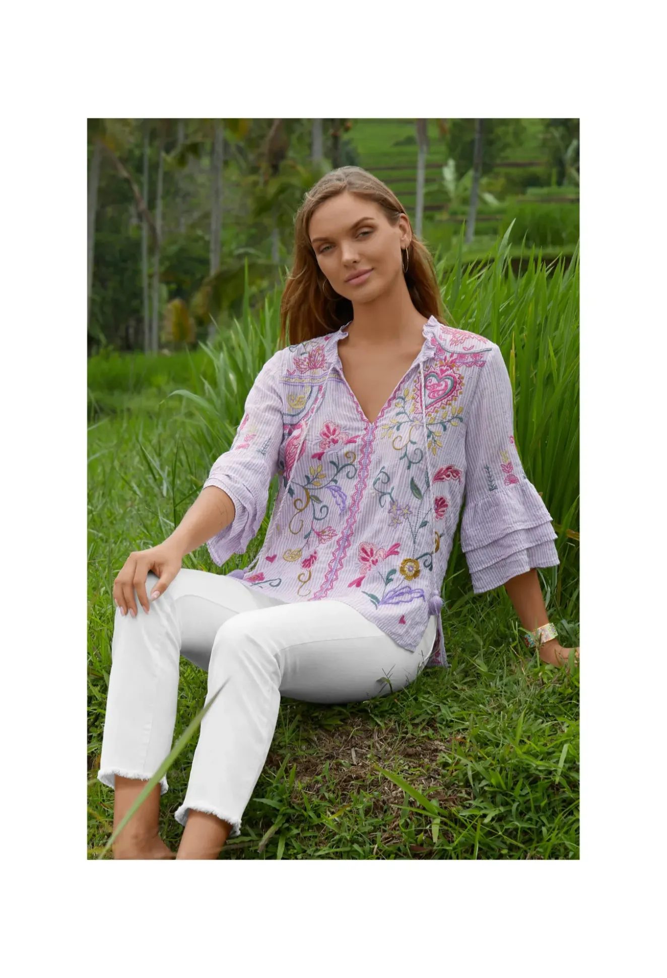 Ashlee Ruffle Sleeve Blouse