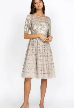 Beaded Mesh Dress