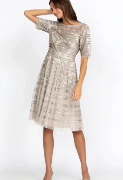 Beaded Mesh Dress