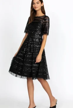 Beaded Mesh Dress