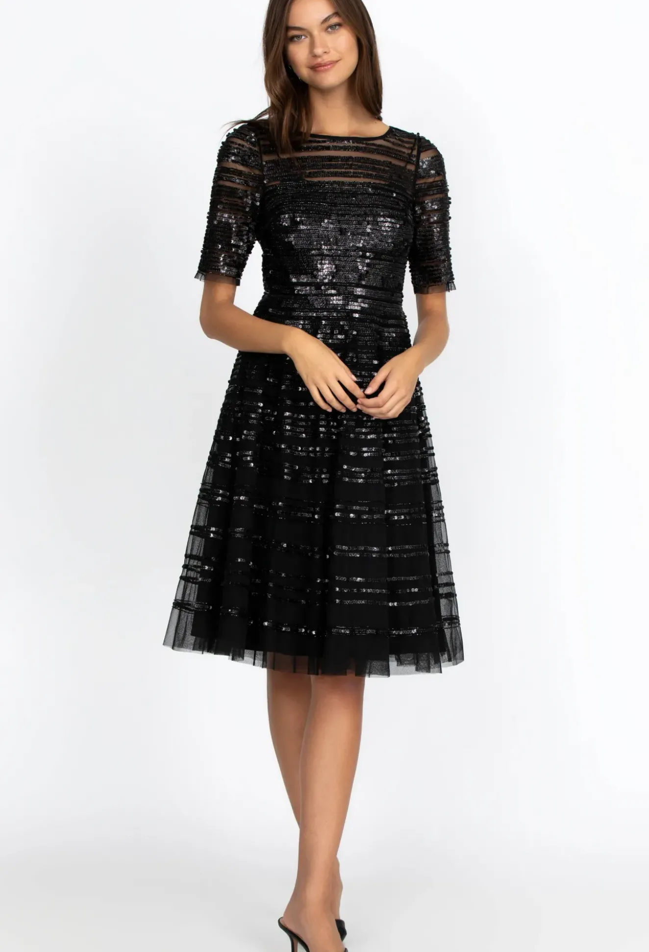 Beaded Mesh Dress