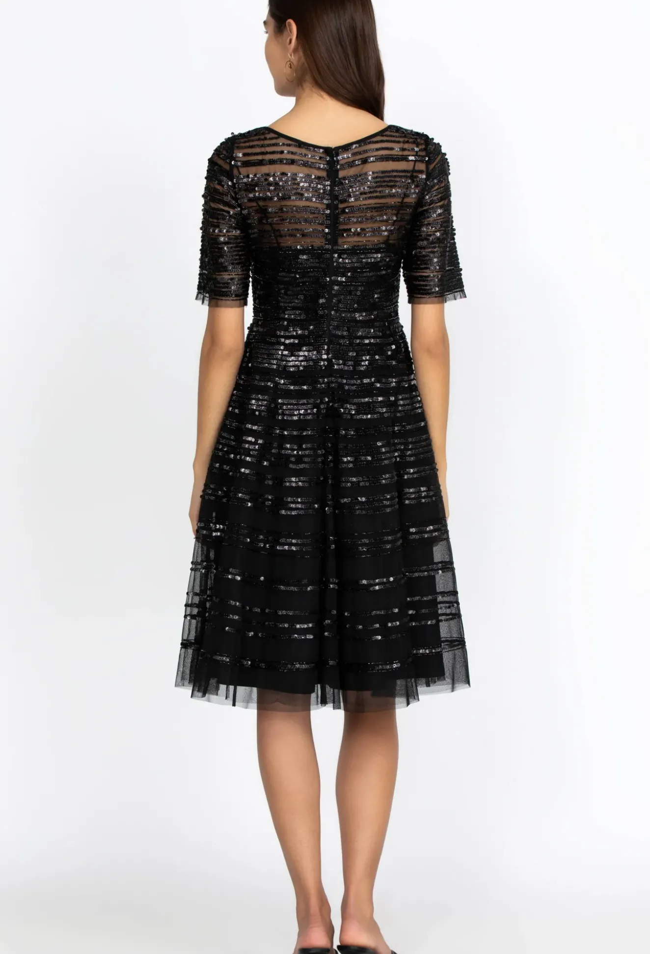 Beaded Mesh Dress
