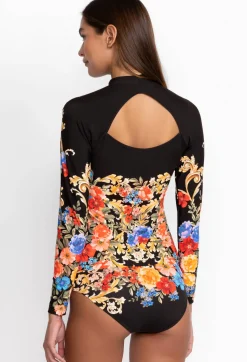Black Royal Cut Out Back Surf Shirt