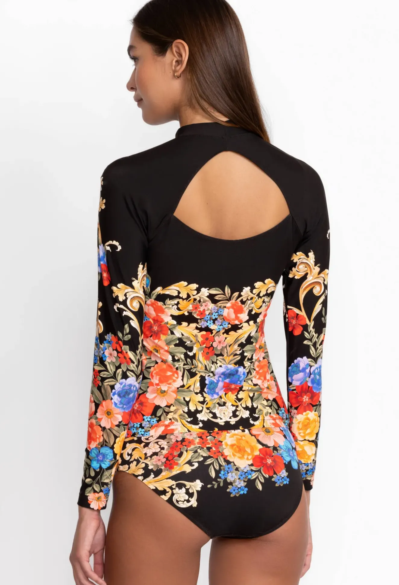 Black Royal Cut Out Back Surf Shirt