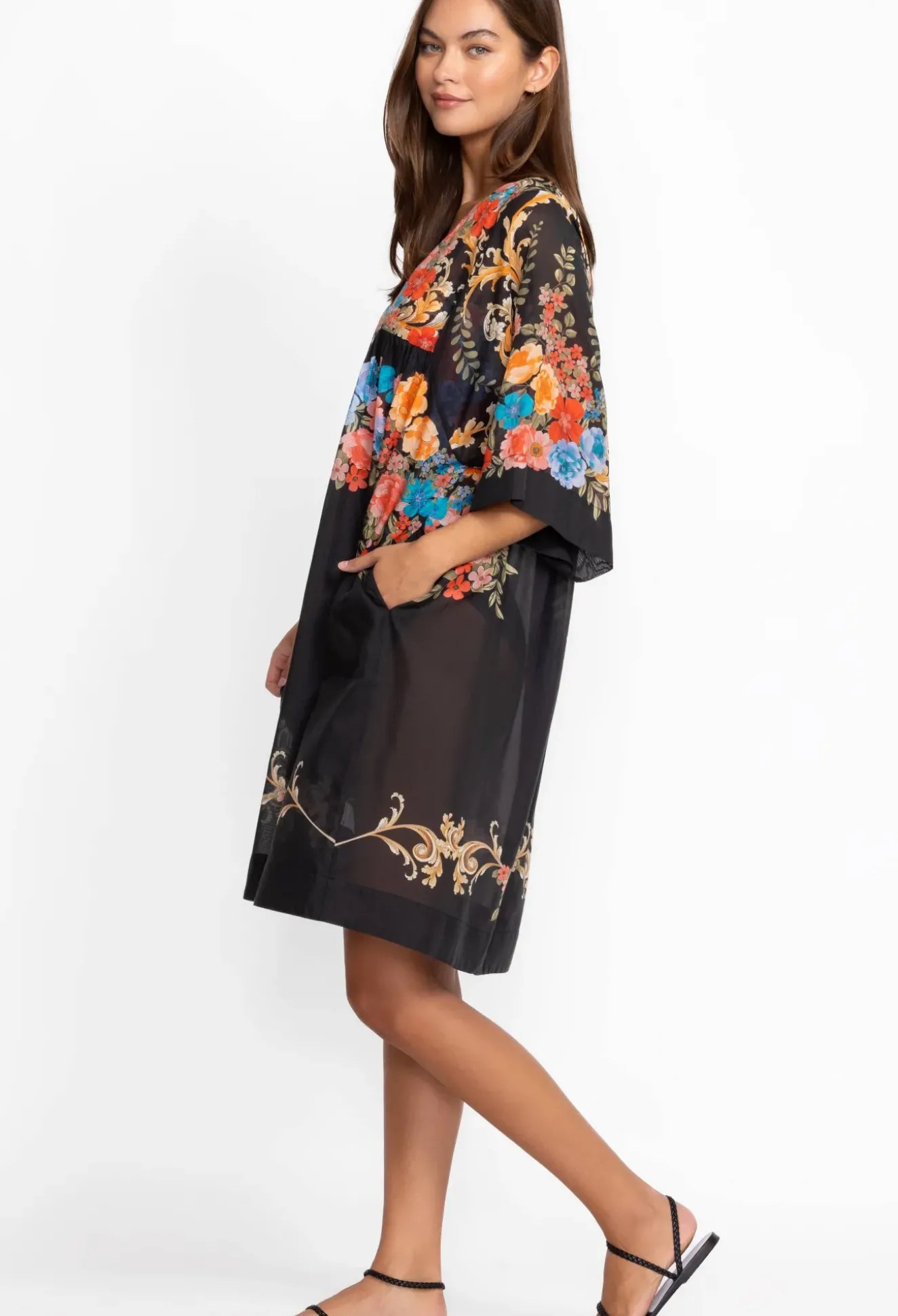 Black Royal Easy Coverup Dress