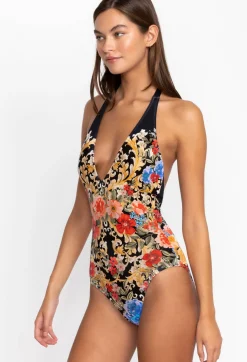 Black Royal Halter One Piece