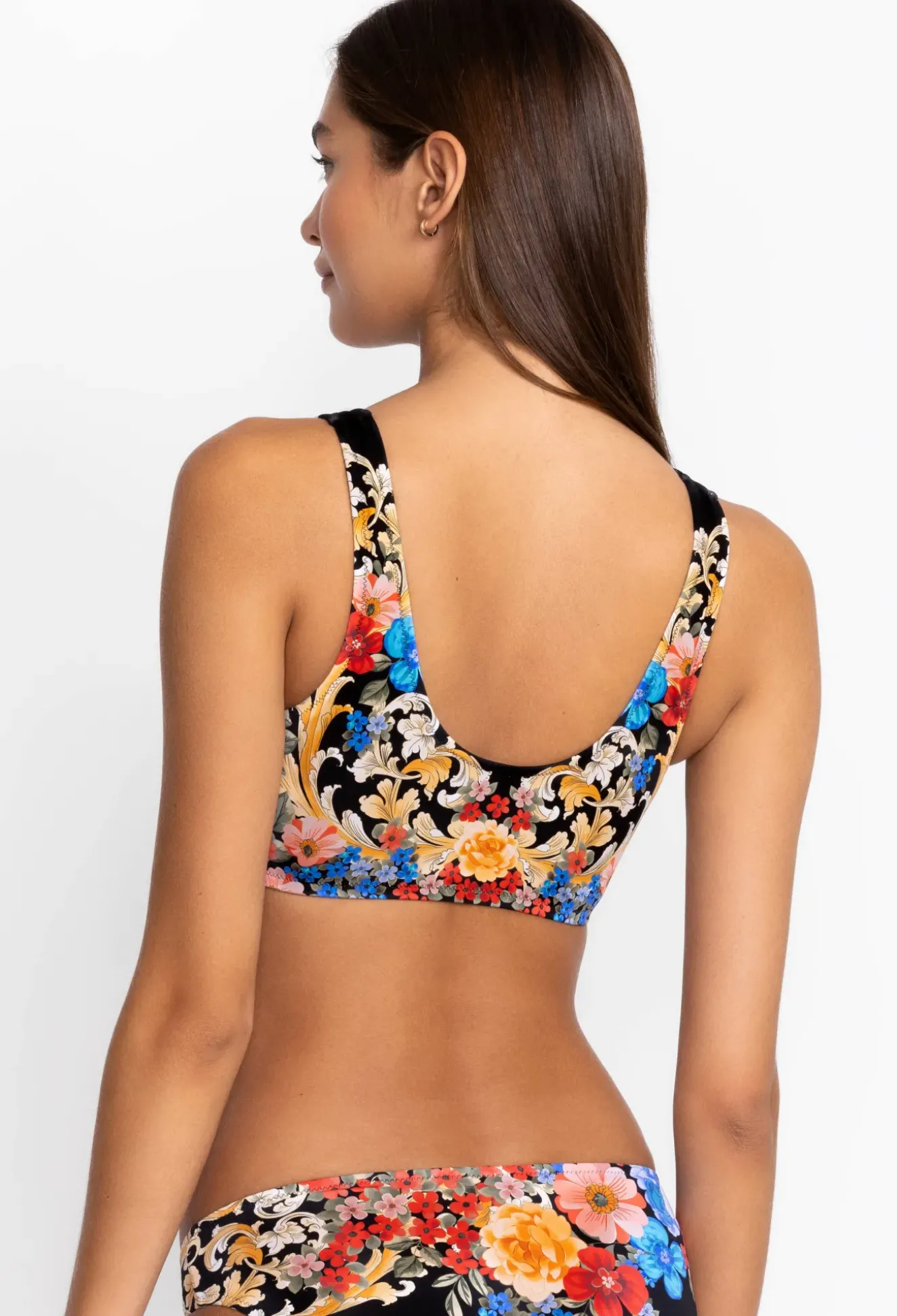Black Royal Ruched Bikini Top