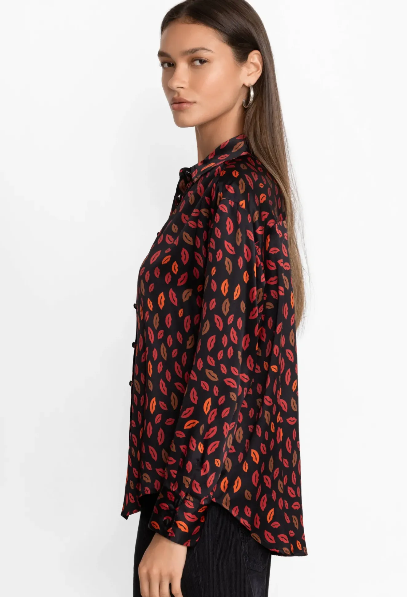 Boxy Charmeuse Shirt