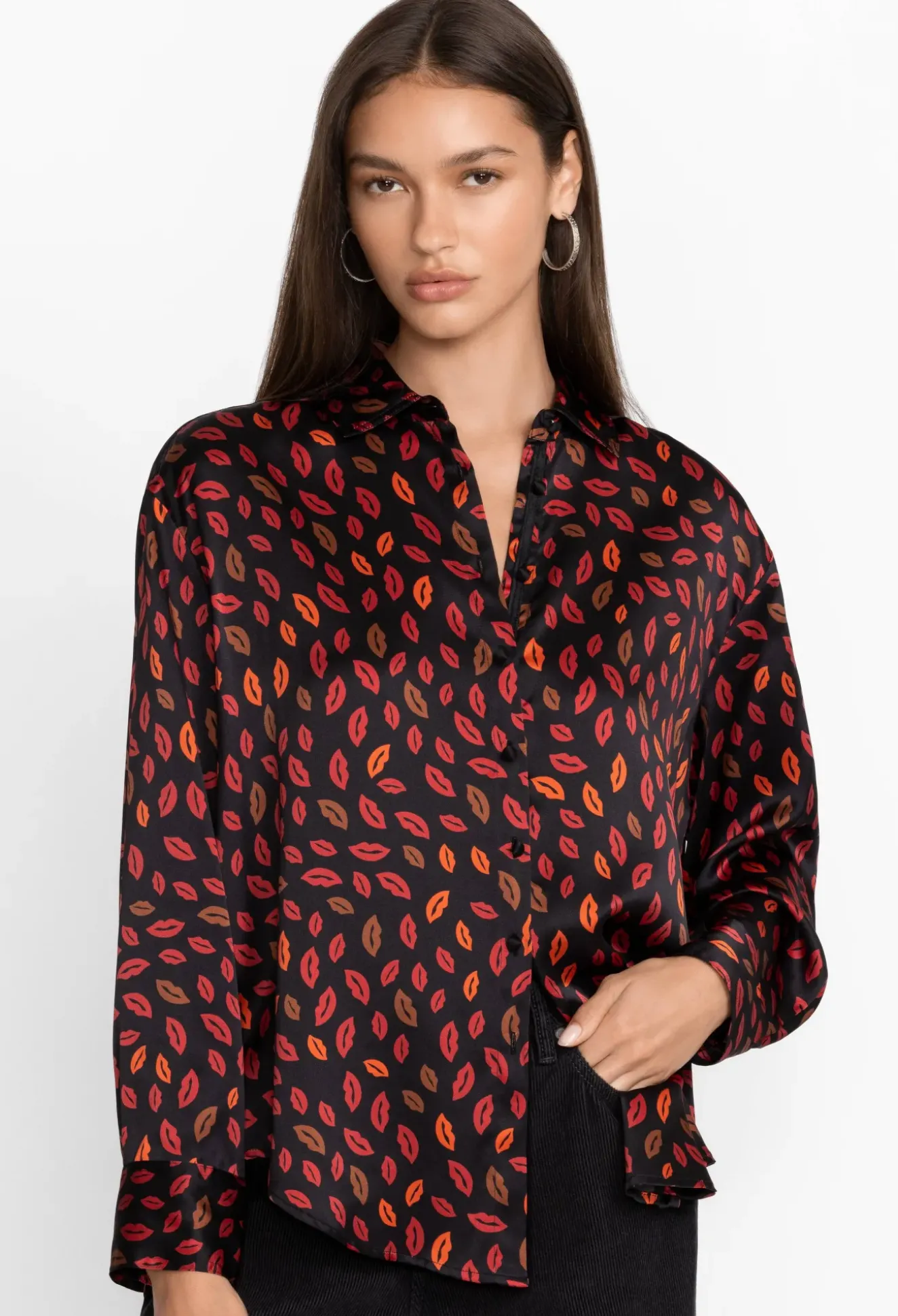 Boxy Charmeuse Shirt