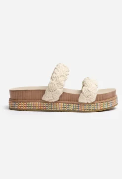 Braided Rope Sandal - Cream