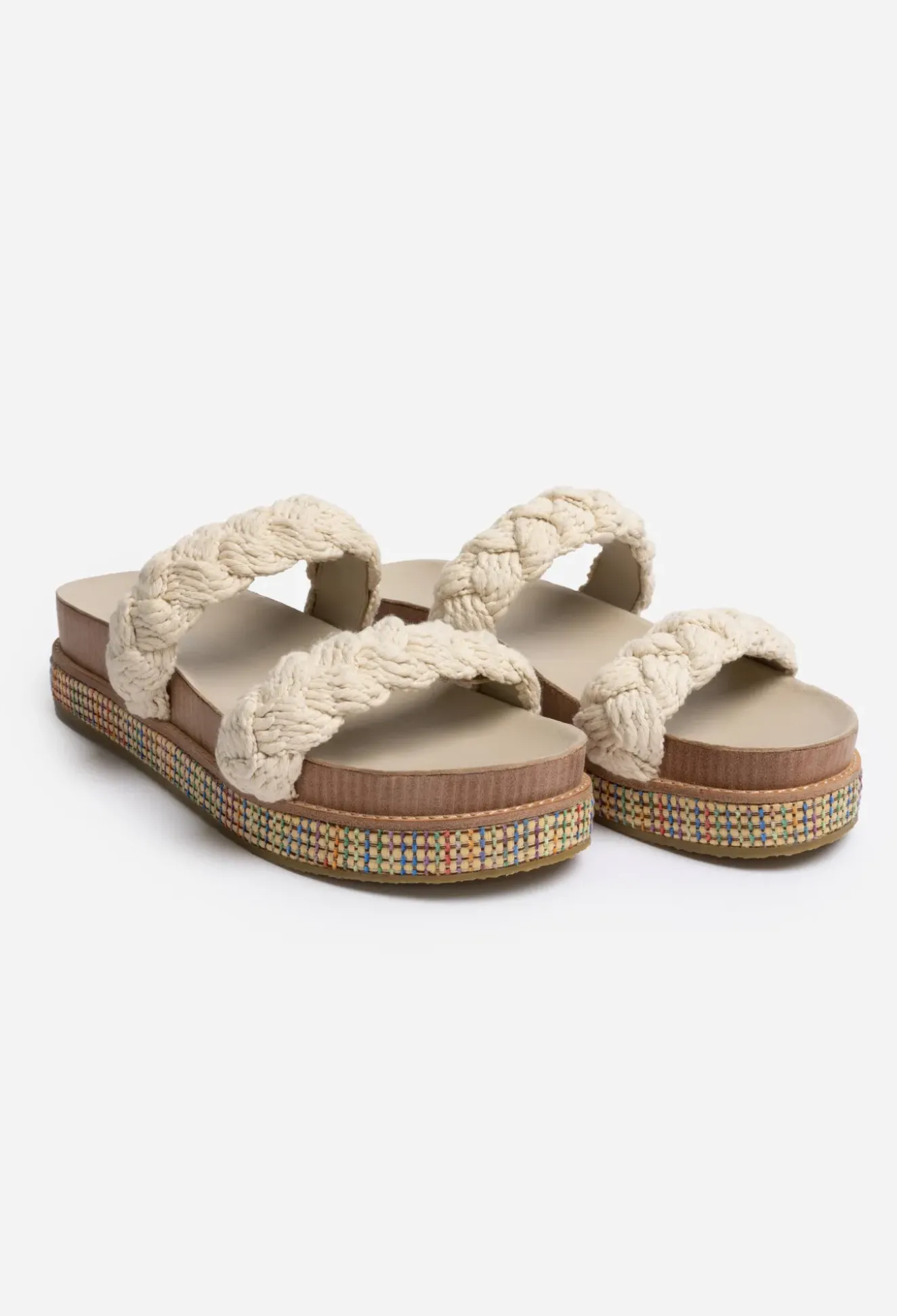 Braided Rope Sandal - Cream