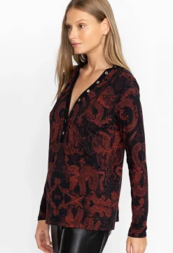 Button Neck L/S Tee