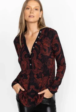 Button Neck L/S Tee