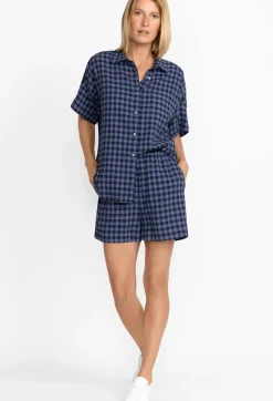 Checked Flounce Short
