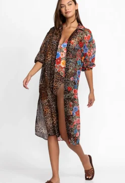 Cheetah Long Shirt Dress