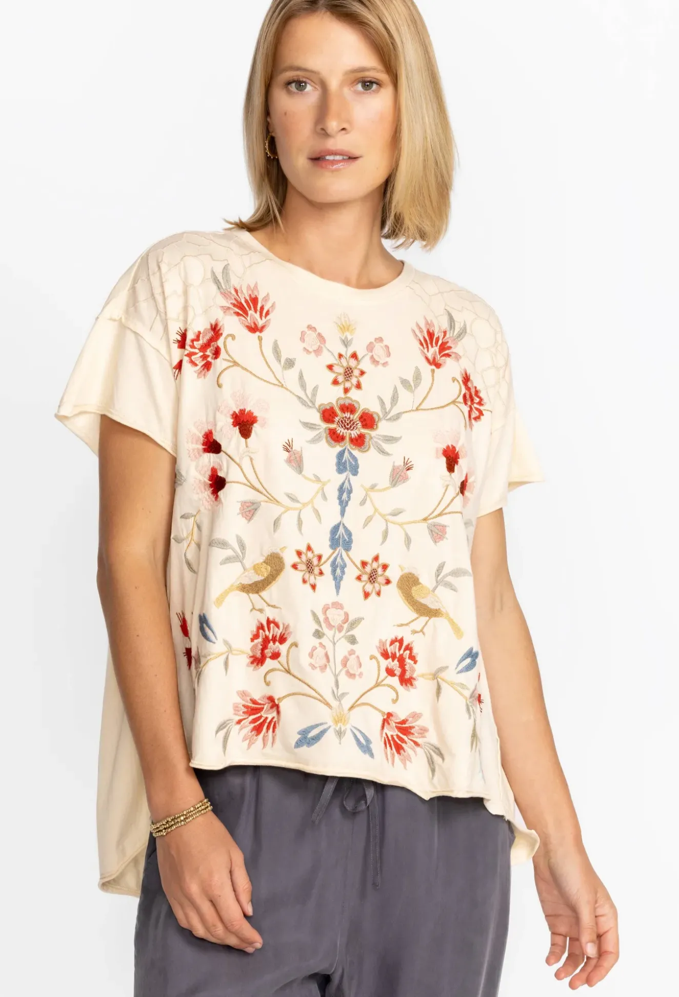 Clara Raw Detail Swing Tee