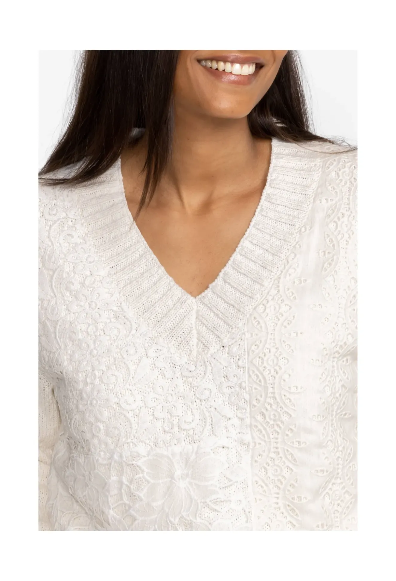 Crochet Patched Sweater