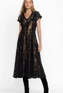 Dina Mesh Midi Dress