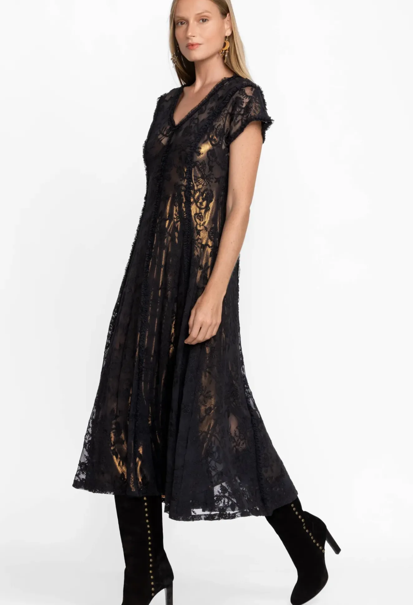 Dina Mesh Midi Dress