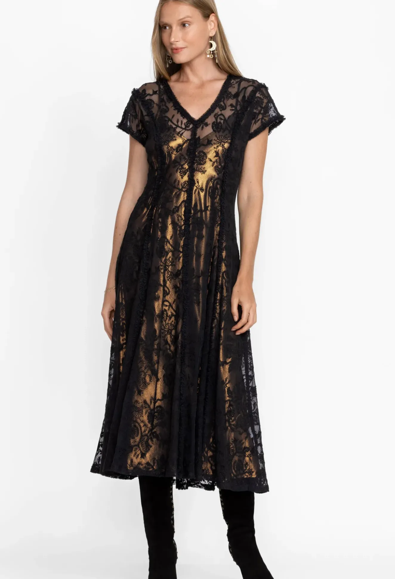 Dina Mesh Midi Dress