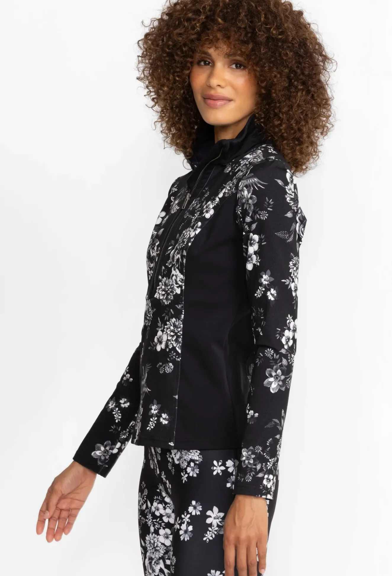 Dreamer Blocked Athletic Mock Neck Pullover