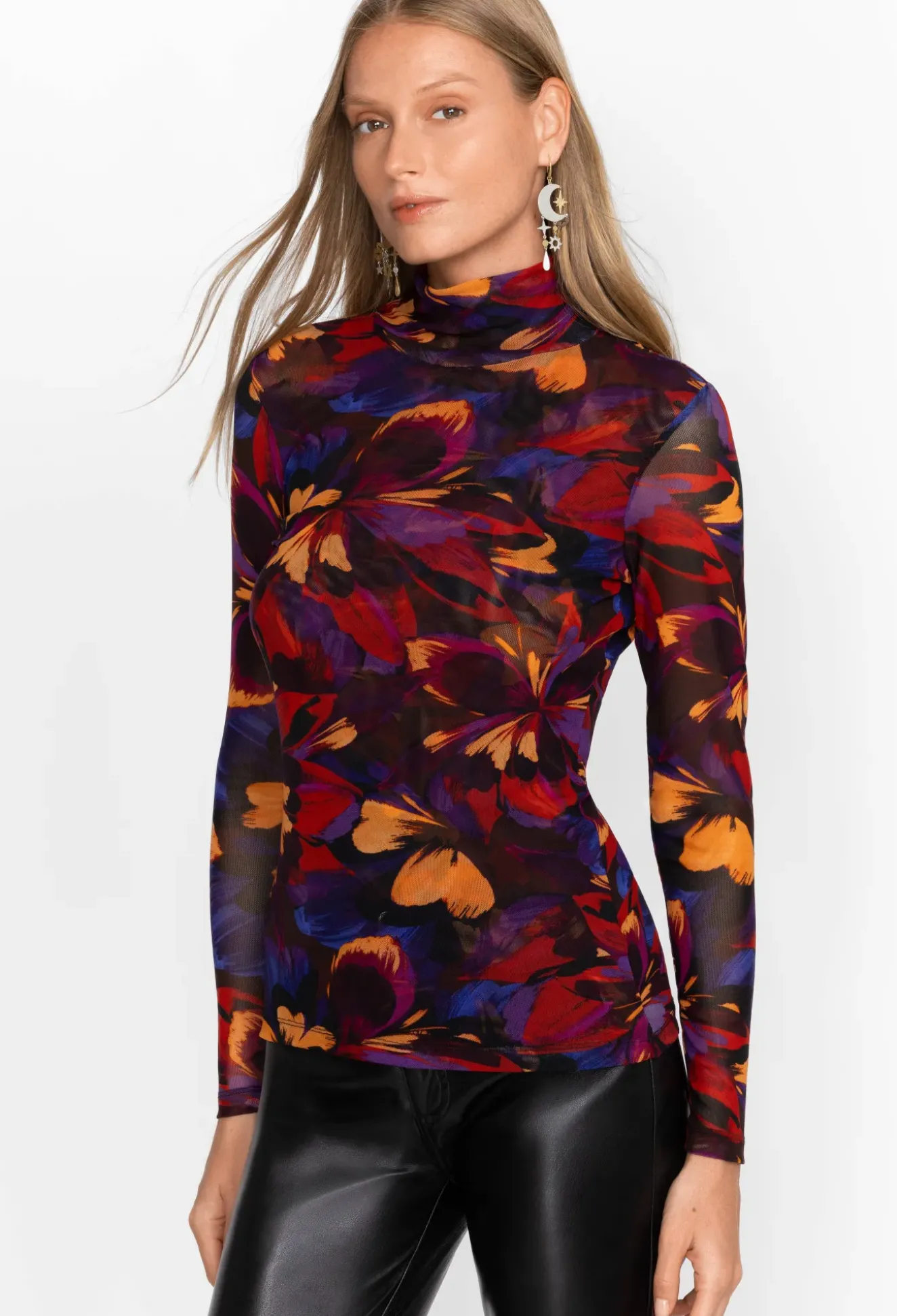Eclipse Blooms Mesh Tee