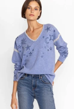 Estrella Cashmere Whipstitch Pullover