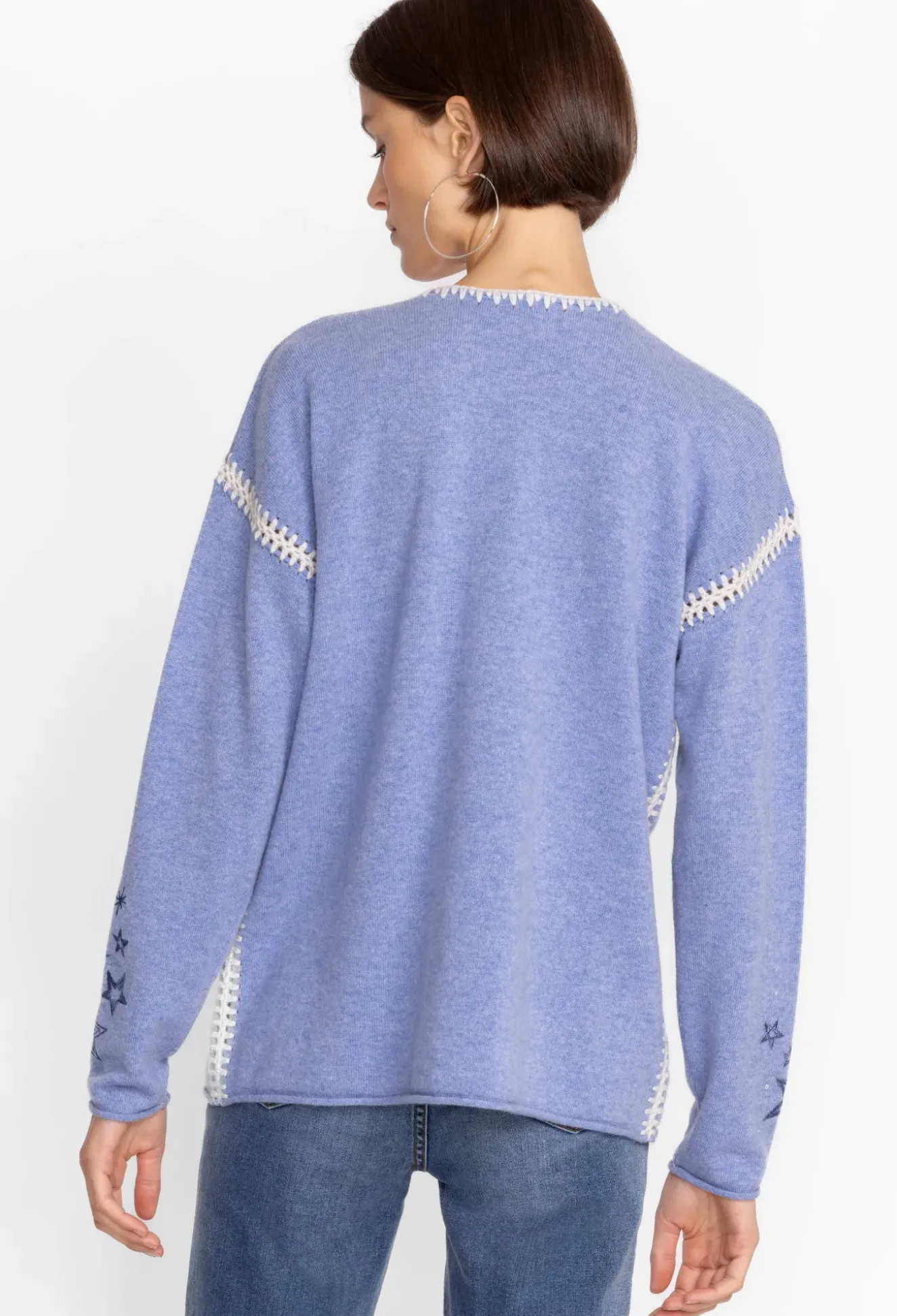 Estrella Cashmere Whipstitch Pullover