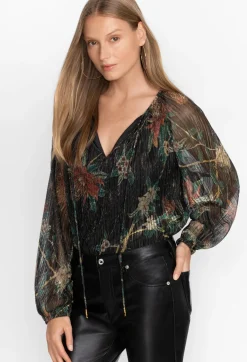 Evelina Metallic Blouse