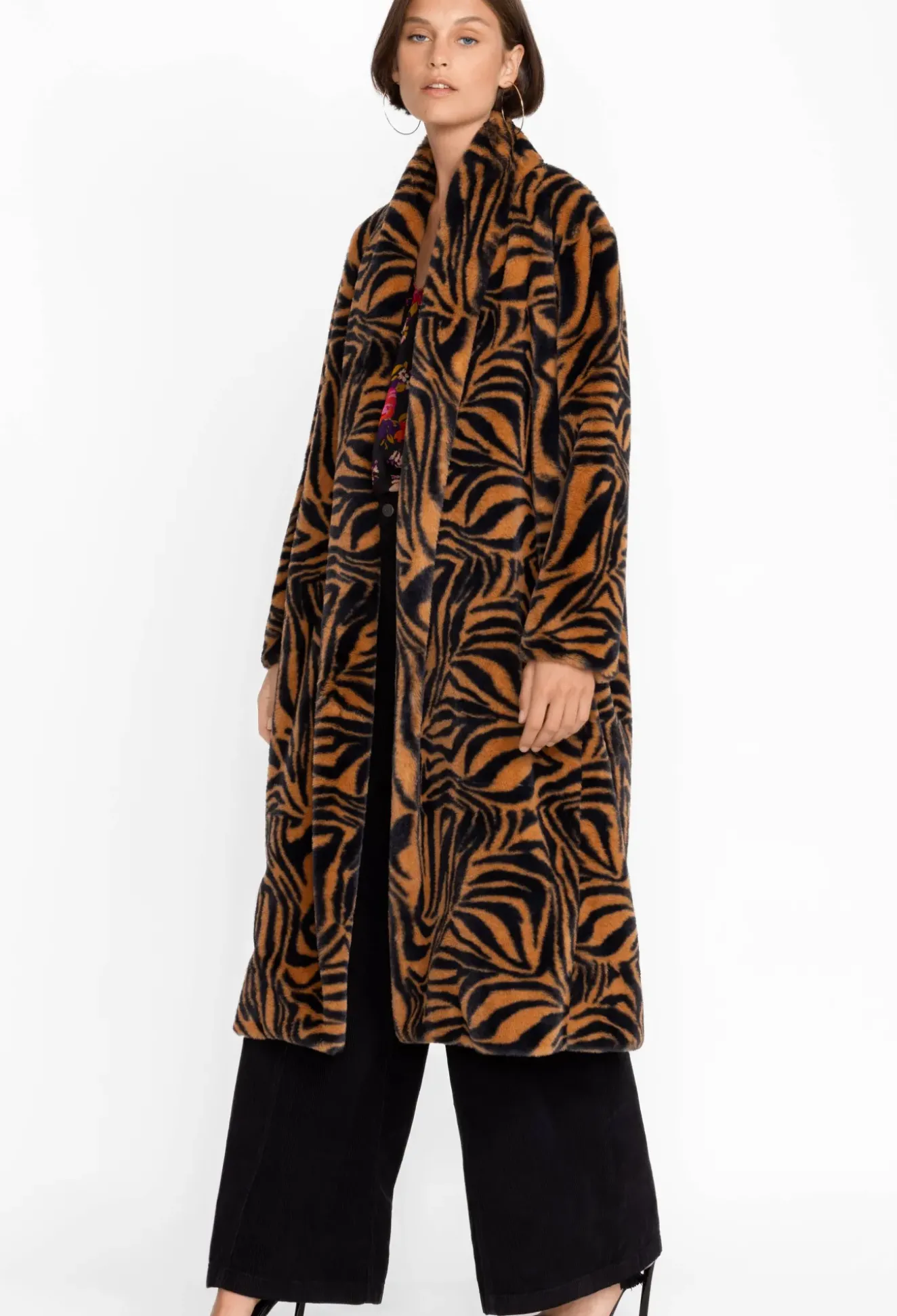 Faux Fur Long Coat