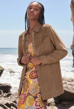 Fiore Suede Western Shacket