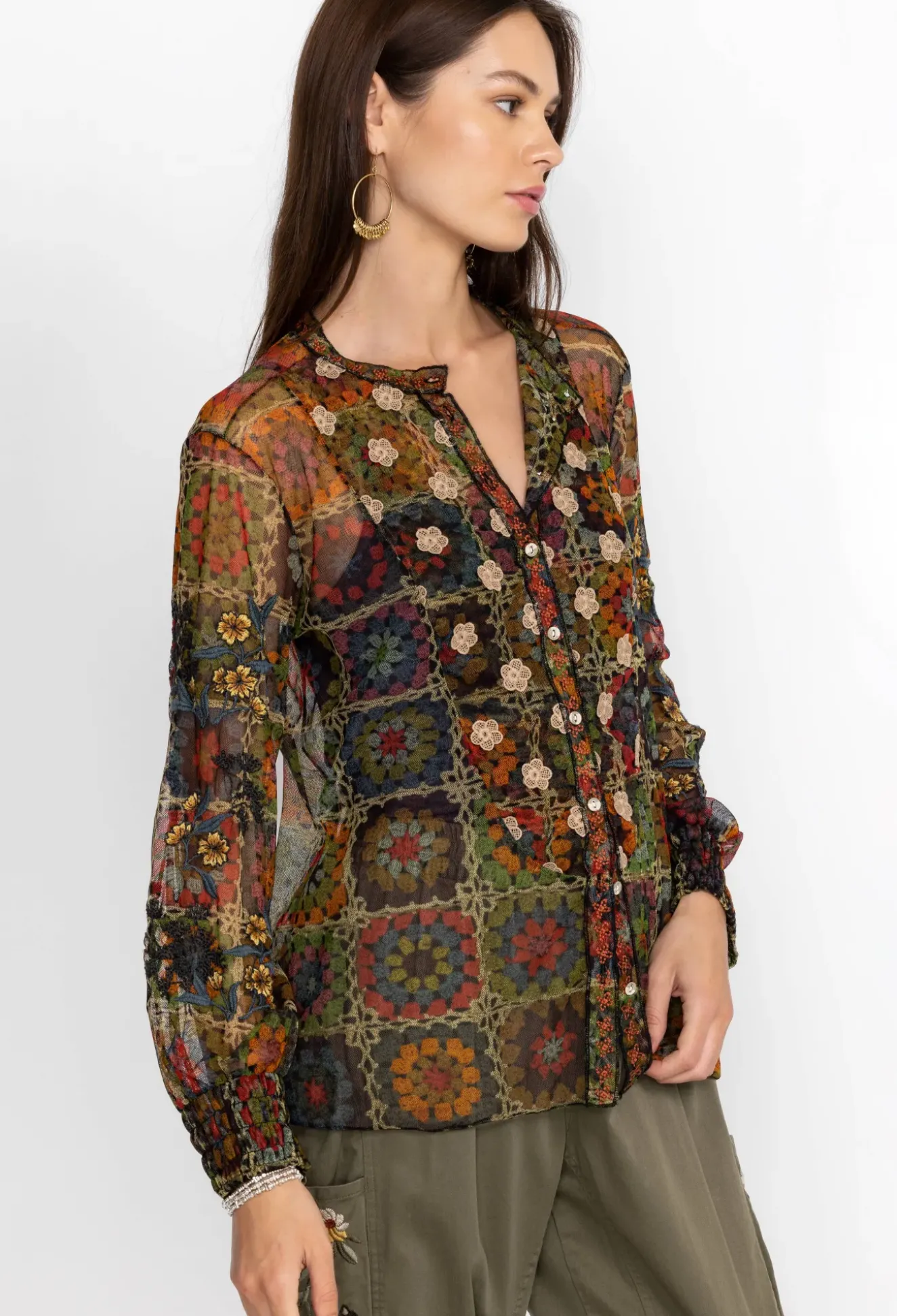 Flavie Mesh Blouse