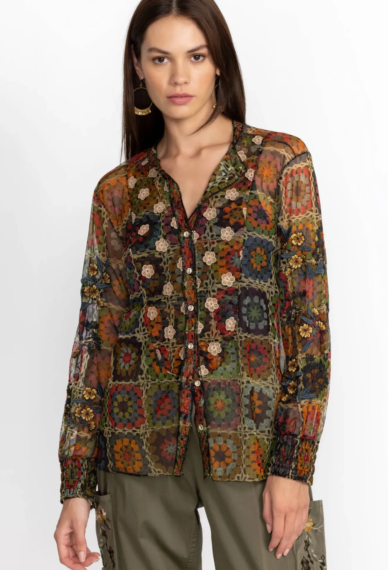 Flavie Mesh Blouse