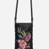 Floreale Whipstitch Italian Leather Cell Phone Crossbody