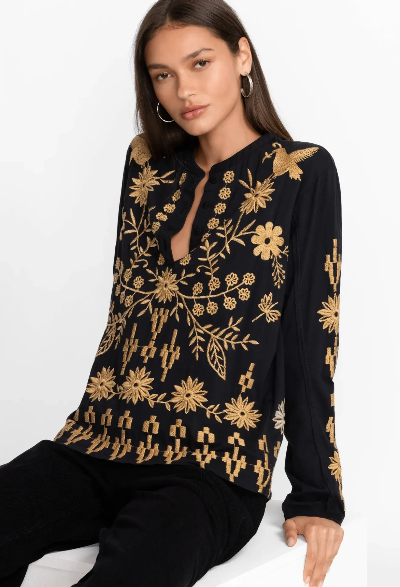 Georgina Raw Seam Henley