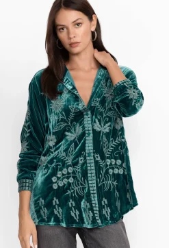 Georgina Velvet Oversized Shirt