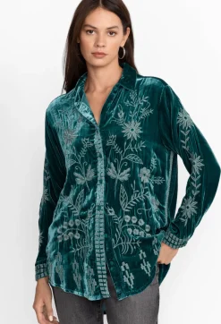 Georgina Velvet Oversized Shirt