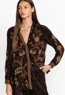 Georgina Velvet Oversized Shirt