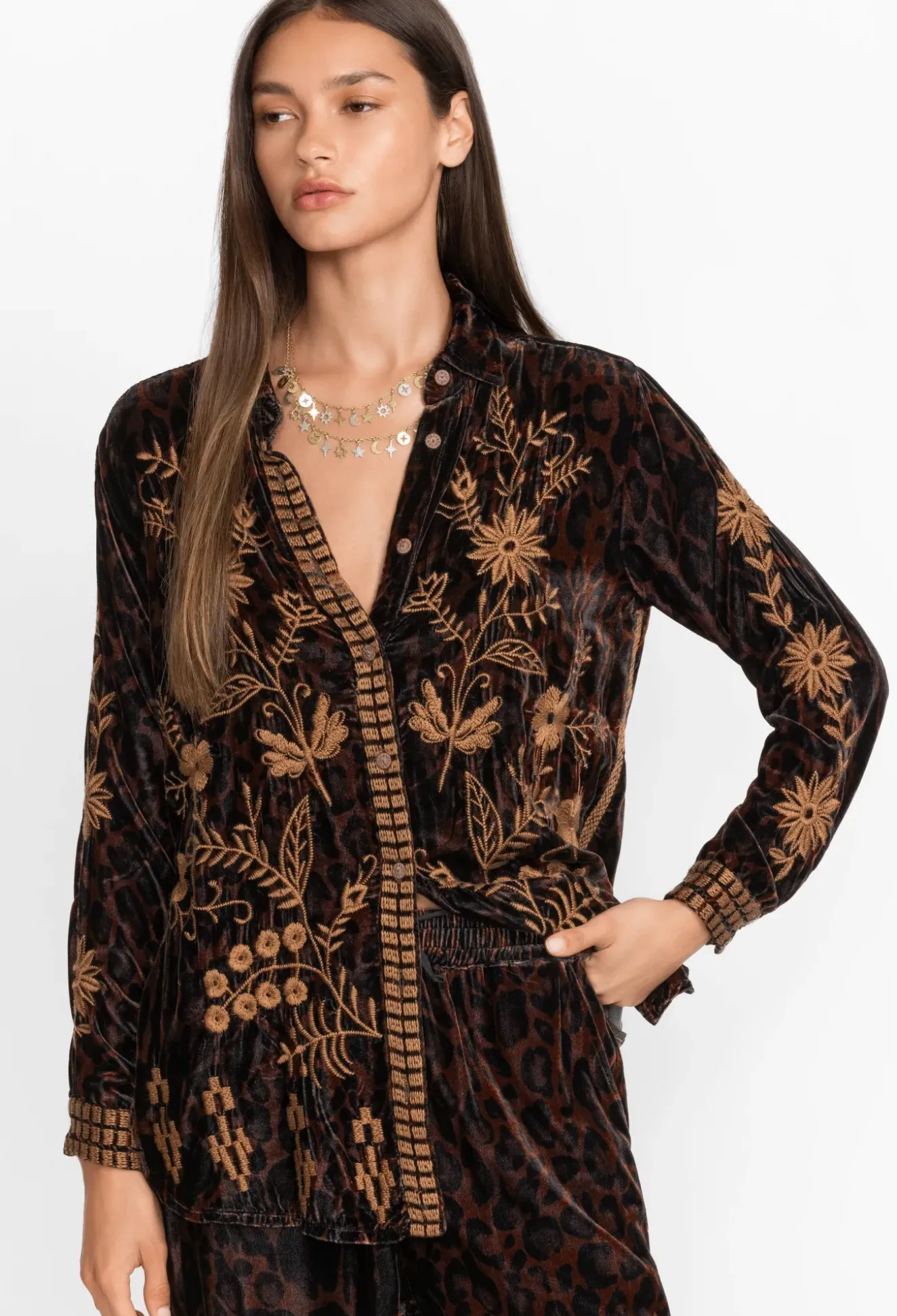 Georgina Velvet Oversized Shirt