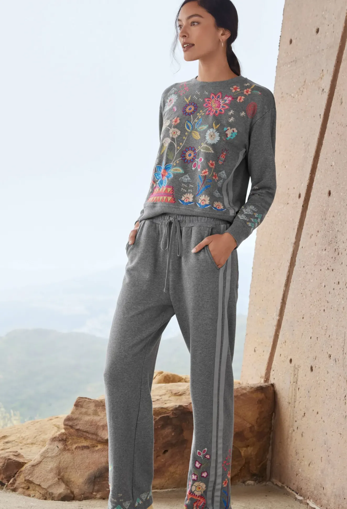 Griffin Wide Leg Ribbon Pant