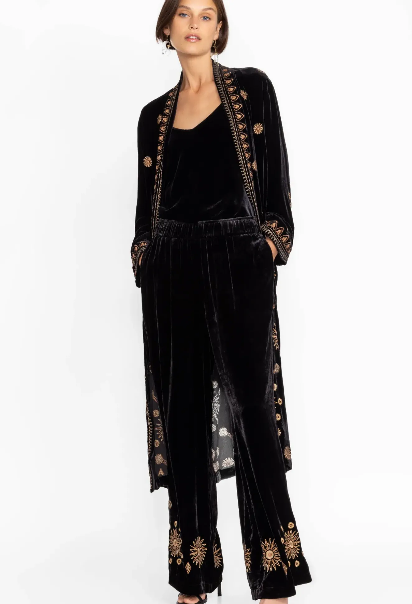 Heidi Velvet Wide Leg Pant