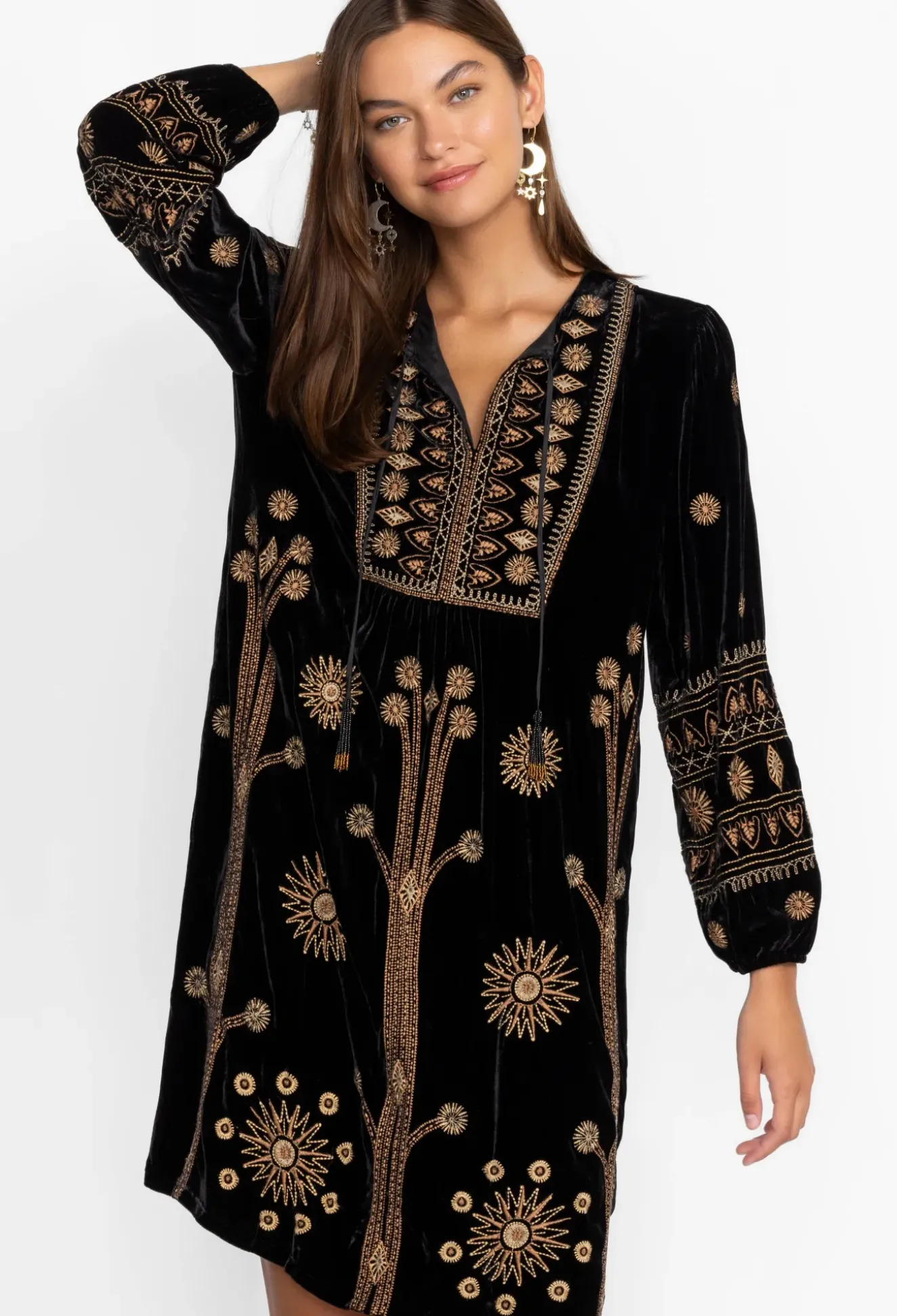 Heidi Velvet Yoke Dress