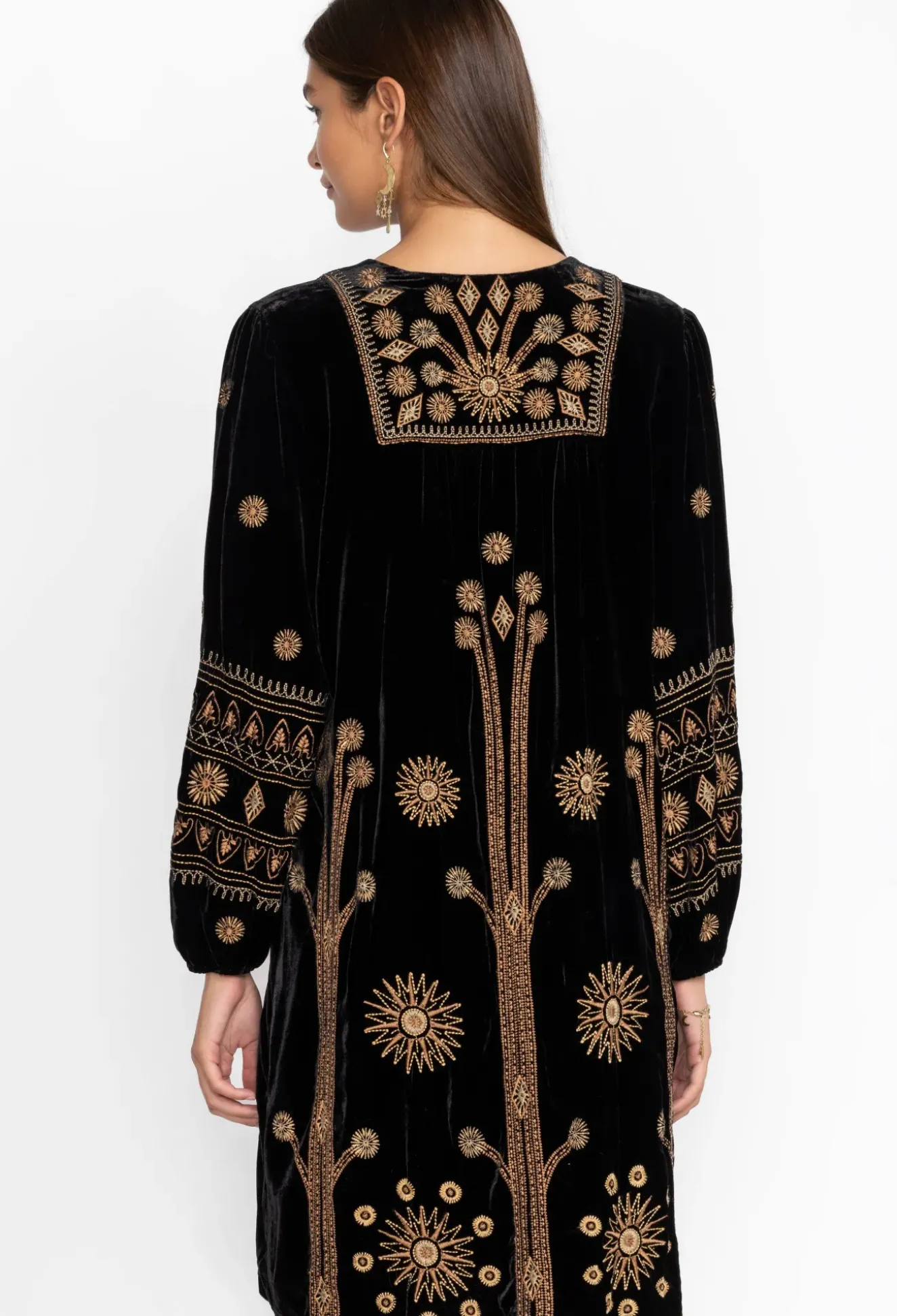 Heidi Velvet Yoke Dress