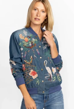 Heron Button Up Bomber Jacket
